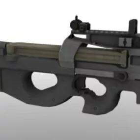 P90 Machine Gun 3d model