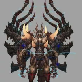 Aion Boss Rigged Character 3d model