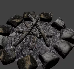 Fireplace 3d model