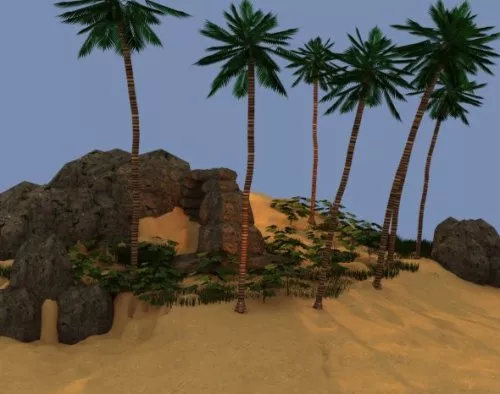 Random Land Terrain Landscape 3d model