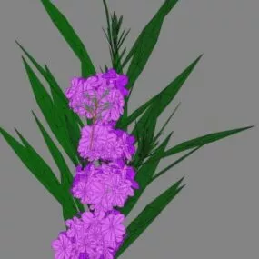 Purple Flower Lowpoly 3d model
