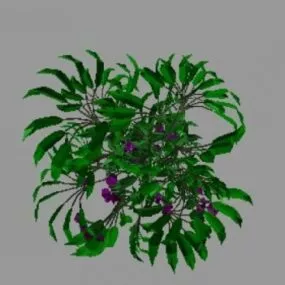 Lowpoly Flower Bushes 3d model