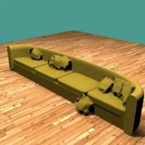 Long Sofa 3d model