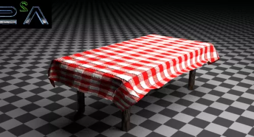 Tablecloth Round Shape 3d model