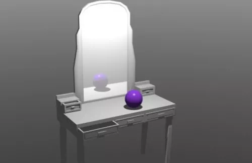 MakeUp Desk Furniture 3d model MakeUp Desk Furniture 3d model