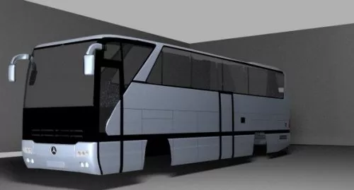 Cartoon Bus Honker 3d model