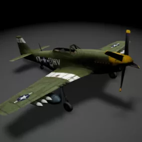 P51 Mustang Aircraft 3d model