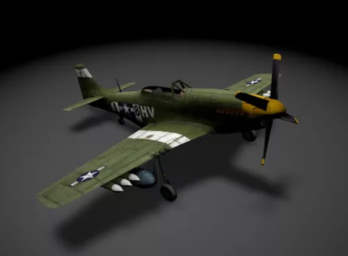 P51 Mustang Aircraft 3d model P51 Mustang Aircraft 3d model