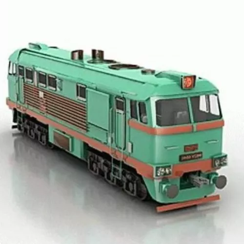 Old Locomotive Steam Engines 3d model