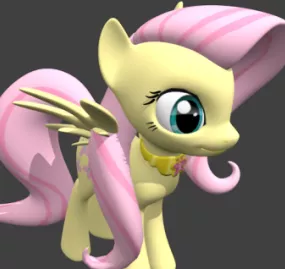 Fluttershy Character 3d model