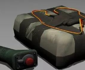 Satchel Detonator Weapon 3d model