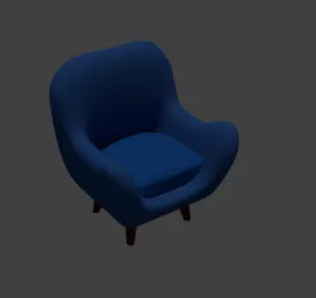 Modern Curved Armchair 3d model