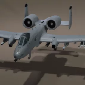 USA 10 Thunderbolt Aircraft 3d model