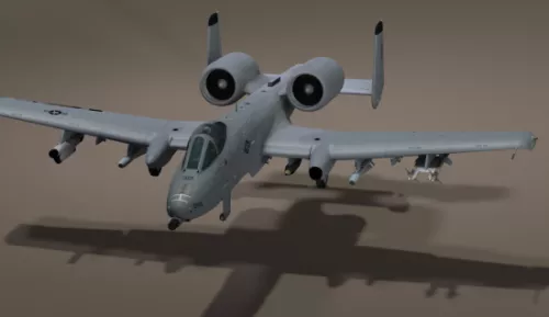 USA 10 Thunderbolt Aircraft 3d model USA 10 Thunderbolt Aircraft 3d model