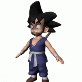 Young SonGoku Character 3d model