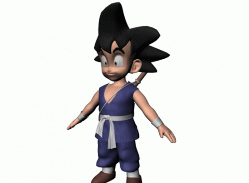 Young SonGoku Character 3d model Young SonGoku Character 3d model