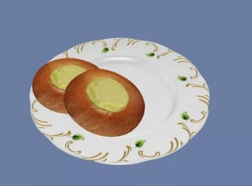 Plate Gold Circles Pattern 3d model