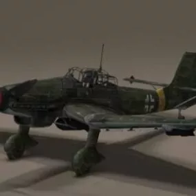 German Ww2 Stuka Aircraft 3d model