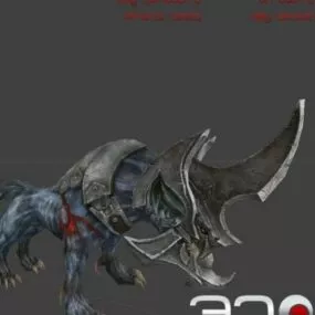 Violent Hyena Monster 3d model