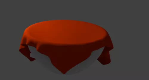 Circle Tablecloth Smooth Style 3d model