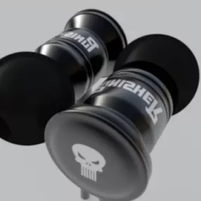 Punisher Earphones 3d model