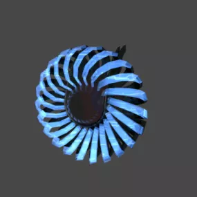 Round Space Ship 3d model