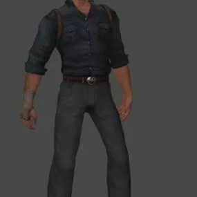 Larson Tomb Raider Character 3d model