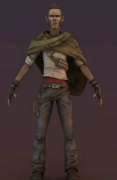Low Poly Cowboy Character Rigged 3d model