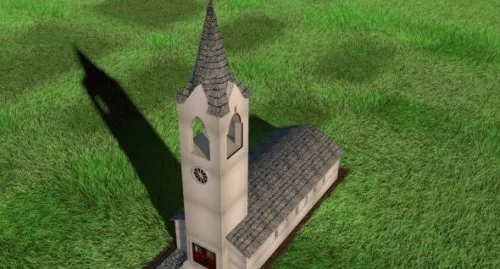 Christ Statue On The Cross 3d model