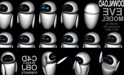 Eve Pixar Robot Character 3d model Eve Pixar Robot Character 3d model