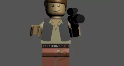Lego Han Solo 3d model Lego Han Solo 3d model