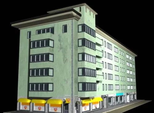 Architectural Apartment Building 3d model