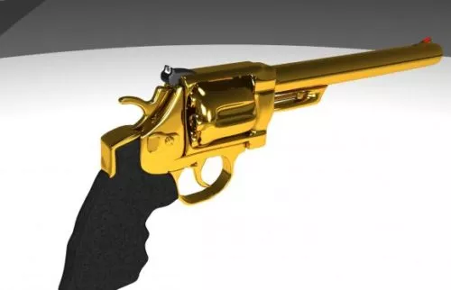 Gold 44 Magnum 3d model Gold 44 Magnum 3d model