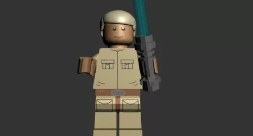 Lego Luke Skywalker Character 3d model Lego Luke Skywalker Character 3d model