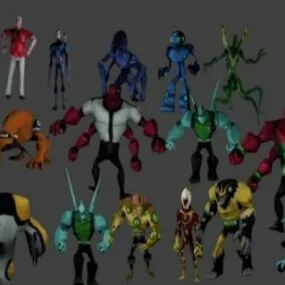 Super Hero Characters Pack 3d model