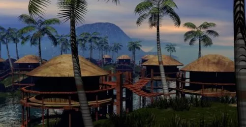 Tropical Paradise City BUilding 3d model Tropical Paradise City BUilding 3d model