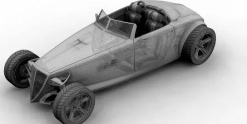 Hot Rod Vehicle 3d model Hot Rod Vehicle 3d model