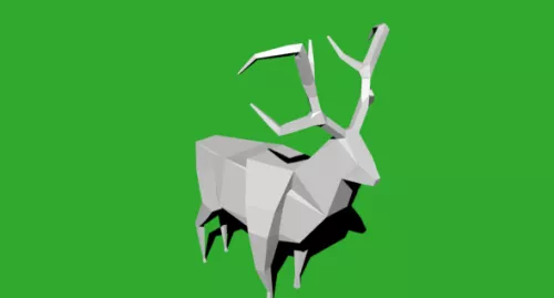 Origami Deer 3d model Origami Deer 3d model