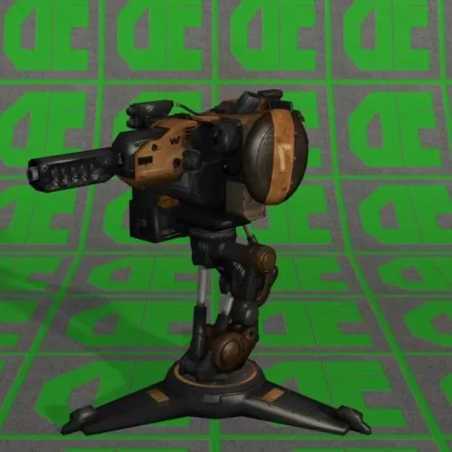 Sentry Turret Weapon 3d model Sentry Turret Weapon 3d model