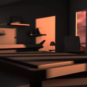Simple Room Interior 3d model