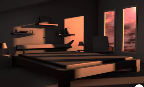 Simple Room Interior 3d model Simple Room Interior 3d model