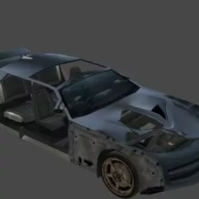 Car Crashed 3d model