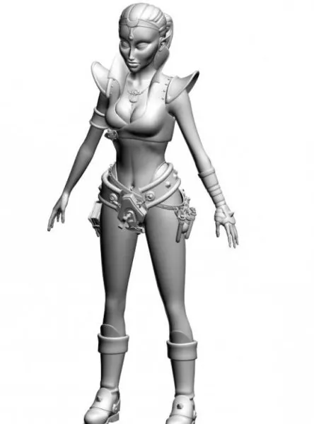 Comic Girl Character 3d model Comic Girl Character 3d model