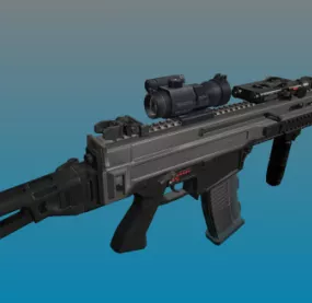 Cz805 Bren Aim Point Gun 3d model