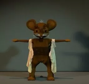 Cartoon Super Mouse 3d model