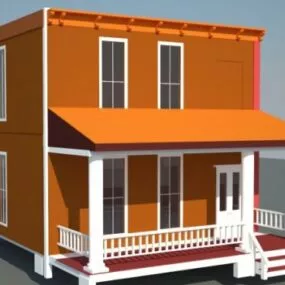 Usa Urban Shopping House 3d model