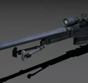Aw50 Rifle Gun 3d model