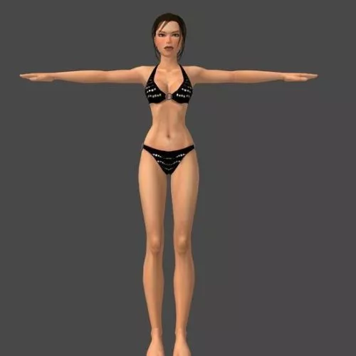 Lara Bikini Girl 3d model Lara Bikini Girl 3d model