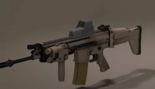 Mk 16 Machine Gun 3d model Mk 16 Machine Gun 3d model
