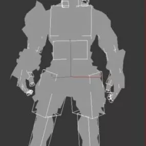 Animation Warrior Rig 3d model